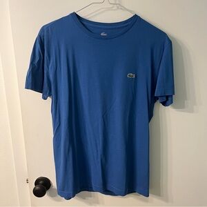 Lacoste Men's Classic Crew Neck Blue Tee Size Small 3
